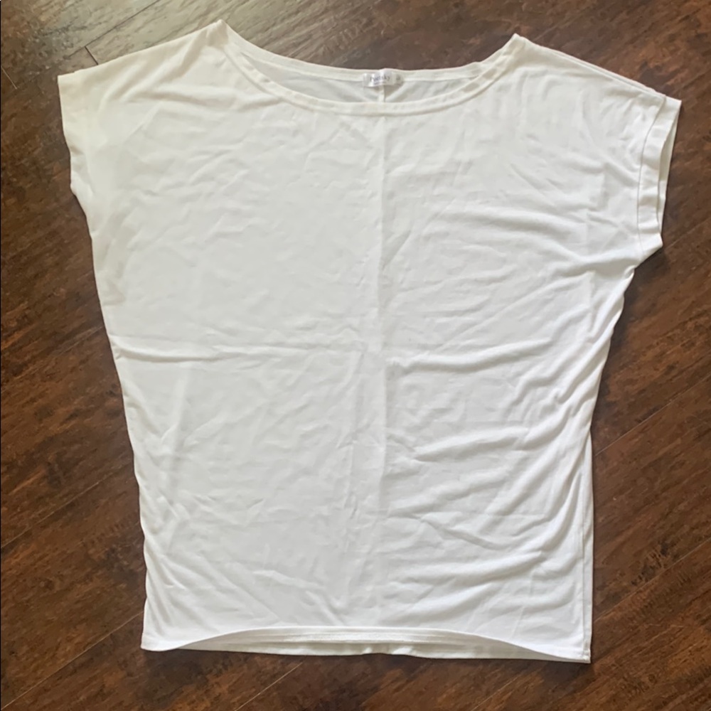 White Dolman Sleeve Relaxed T-Shirt